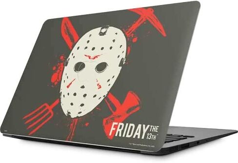 ملصق Skinit للكمبيوتر المحمول متوافق مع جهاز MacBook Air 13.3 (2010-2017) - تصميم قناع Warner Bros Jason Voorhees المرخص رسميًا in Kuwait