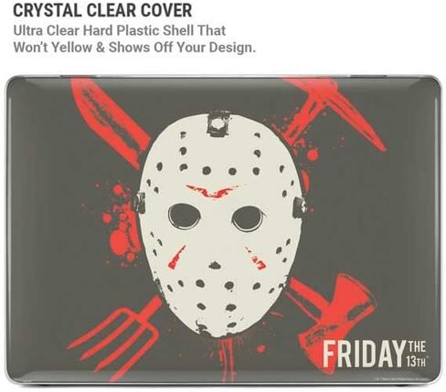 حافظة Skinit + غلاف متوافق مع جهاز MacBook Air 13in (2020) - تصميم قناع Jason Voorhees المرخص رسميًا من Warner Bros in Kuwait