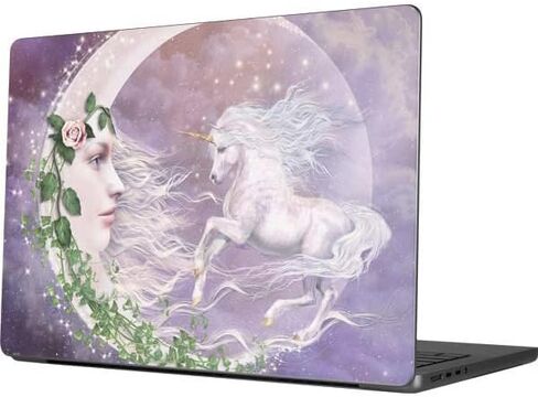 Skinit Decal Laptop Skin Compatible with MacBook Pro 14in (2021) - Tate and Co. Moon Unicorn Design in Kuwait