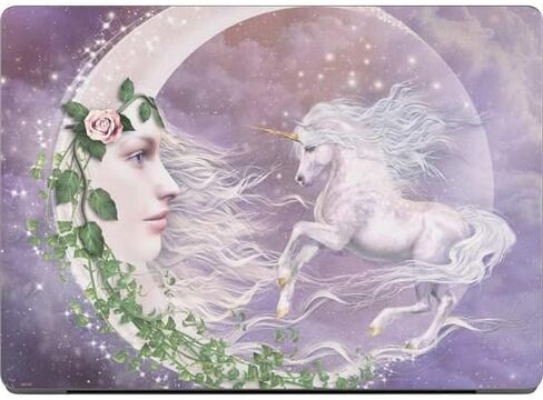 Skinit Decal Laptop Skin Compatible with MacBook Pro 14in (2021) - Tate and Co. Moon Unicorn Design in Kuwait