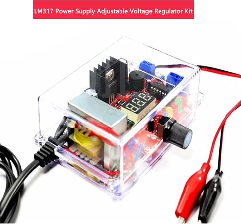 LM317 طقم منظم جهد كهربائي قابل للتعديل AC-DC 110 فولت إلى 1.25 فولت-12 فولت مخرج 5 فولت 12 فولت فولتميتر مكون إلكتروني، مع دليل in Kuwait