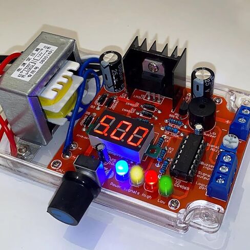 LM317 طقم منظم جهد كهربائي قابل للتعديل AC-DC 110 فولت إلى 1.25 فولت-12 فولت مخرج 5 فولت 12 فولت فولتميتر مكون إلكتروني، مع دليل in Kuwait