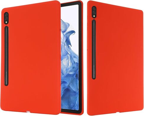 حافظة من السيليكون متوافقة مع جهاز Samsung Galaxy Tab S10 Ultra/Tab S9 Ultra مقاس 14.6 بوصة، غطاء خلفي رقيق للغاية مقاوم للصدمات بلون نقي وغطاء واقٍ ناعم من مادة TPU (أخضر) in Kuwait