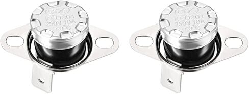 Rebower KSD301 Thermostat 60C NC Temperature Thermal Control Switch, [for Microwave Oven Refrigerators] - Normally Closed/90C Angle/2pcs in Saudi Arabia