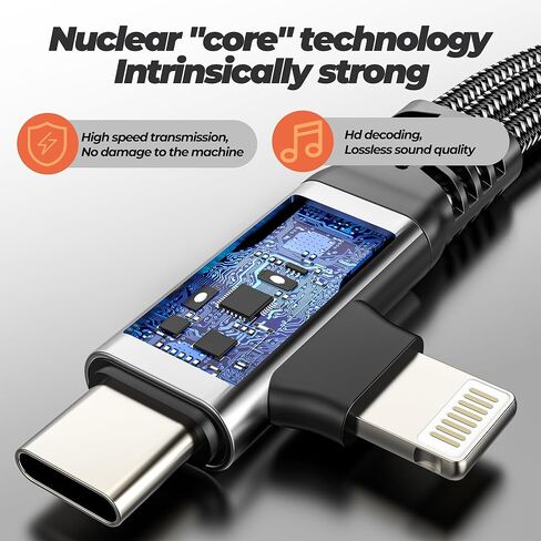 محول بيانات USB C OTG (3in2) لهاتف Iphone 17 16 15 14 Pro Max Lightning Aux Audio Jack 3.5mm Splitter for Apple Dongle Charger Type C موصل سماعة الرأس لجهاز Ipad شحن السيارة المزدوجة المتوافقة مع Samsung in Kuwait