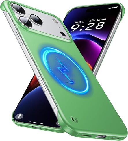 جراب GRECAZO مغناطيسي رفيع للغاية مصمم لهاتف iPhone 17 Pro Max بدون إطار مقاس 6.9 بوصة [متوافق مع MagSafe] غطاء صلب غير لامع خفيف الوزن وخفيف الوزن واقٍ بدون حدود - أزرق داكن in Kuwait