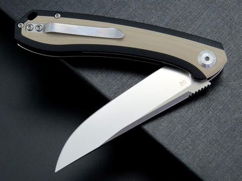 سكين Eafengrow EF947 EDC D2 قابل للطي، مجلد محمل كروي بمقبض G10 مع بطانة قفل EDC سكين زعنفة مع جيب للتخييم والمشي لمسافات طويلة وأداة البقاء في الهواء الطلق (الصحراء) in Kuwait