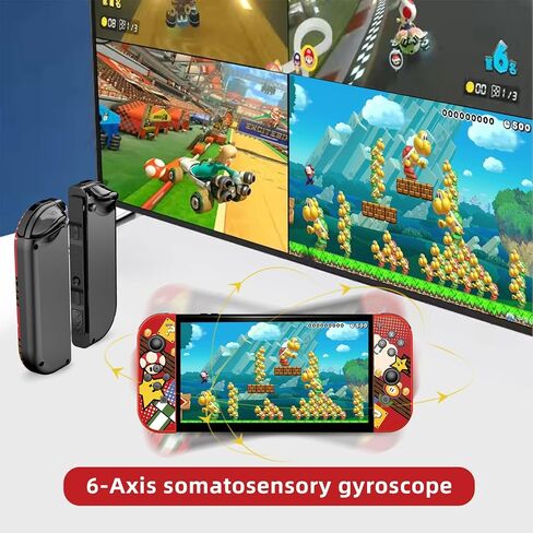 وحدة تحكم DYONDER Joypad، عصا تحكم متوافقة مع Switch/Lite/OLED، استبدال لاسلكي لمفتاح Joypad، تدعم الاهتزاز المزدوج/وظيفة الاستيقاظ/التحكم في الحركة (أحمر) in Kuwait