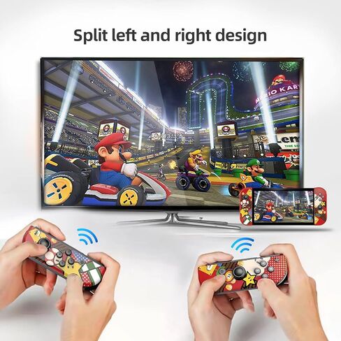 وحدة تحكم DYONDER Joypad، عصا تحكم متوافقة مع Switch/Lite/OLED، استبدال لاسلكي لمفتاح Joypad، تدعم الاهتزاز المزدوج/وظيفة الاستيقاظ/التحكم في الحركة (أحمر) in Kuwait