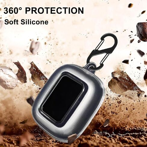 Case Compatible with JBL Live Beam 3, JBL Live Buds 3, JBL Live Flex 3, Soft Silicone Shockproof Protective Cover with Carabiner Accessories (Clear) in Kuwait