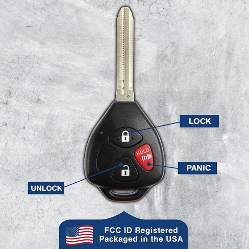 KeylessOption Keyless Entry Remote Car Key Fob Control 3-Button Replacement for 2008 2009 2010 2011 2012 2013 Pontiac Vibe Toyota Corolla Matrix Venza (GQ4-29T, 4D-67 CHIP) in Saudi Arabia