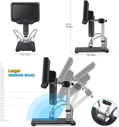 Lab Microscope Microscope 4MP 7 Inch LCD Screen Professional Adjustable Microscopes in Kuwait