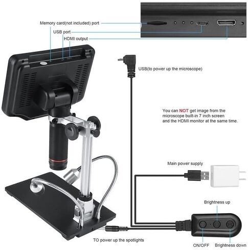 Lab Microscope Microscope 4MP 7 Inch LCD Screen Professional Adjustable Microscopes in Kuwait