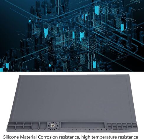 Heat Insulation Soldering Mat, Non Adhesive Silicone Heat Resistants Repair Work Pad Mat with Part Slot for Soldering, Computer, Cell Phone, Watch Repair in Kuwait
