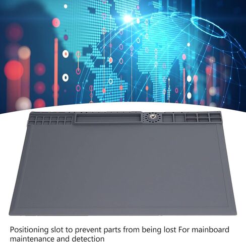 Heat Insulation Soldering Mat, Non Adhesive Silicone Heat Resistants Repair Work Pad Mat with Part Slot for Soldering, Computer, Cell Phone, Watch Repair in Kuwait