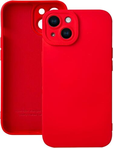 حافظة LOOKSEVEN لهاتف iPhone 14، حافظة خلفية من مطاط السيليكون TPU باللون الأحمر متوافقة مع هاتف iPhone 14 (6.1 بوصة) in Kuwait