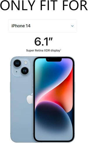 حافظة LOOKSEVEN لهاتف iPhone 14، حافظة خلفية من مطاط السيليكون TPU باللون الأحمر متوافقة مع هاتف iPhone 14 (6.1 بوصة) in Kuwait