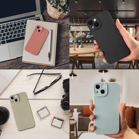 حافظة LOOKSEVEN لهاتف iPhone 14، حافظة خلفية من مطاط السيليكون TPU باللون الأحمر متوافقة مع هاتف iPhone 14 (6.1 بوصة) in Kuwait