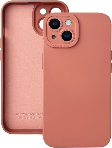 حافظة LOOKSEVEN لهاتف iPhone 14، حافظة خلفية من مطاط السيليكون TPU باللون الأحمر متوافقة مع هاتف iPhone 14 (6.1 بوصة) in Kuwait