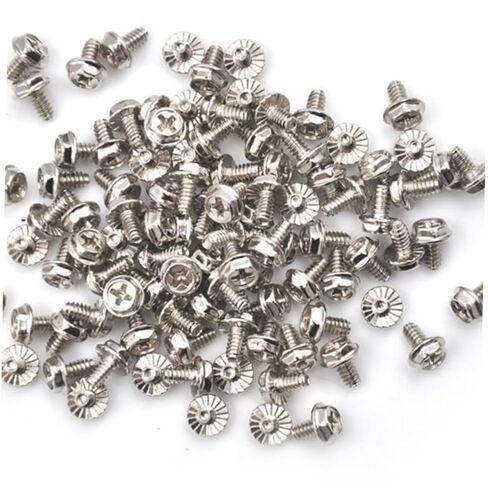 VALICLUD 100pcs Silver Pci Slot Computer Case Screws Fasteners for Power Supply and Hardware Assembly, Round Head Replacement Thumbscrews for Gaming and Desktop PC Maintenance in Kuwait