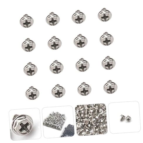 VALICLUD 100pcs Silver Pci Slot Computer Case Screws Fasteners for Power Supply and Hardware Assembly, Round Head Replacement Thumbscrews for Gaming and Desktop PC Maintenance in Kuwait