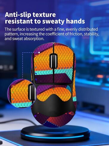 شريط قبضة مضاد للانزلاق للماوس اللاسلكي Logitech G PRO X Superlight 2 DEX، ملصقات قبضة ناعمة الملمس مقاومة للعرق من ZBAGUG، جلد مقاوم للخدش وقابل للإزالة وغير متبقي، برتقالي in Kuwait