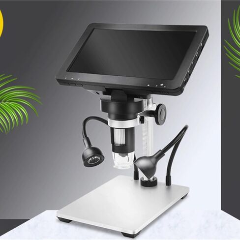 USB Microscope, Microscope 1200X 7 LCD Display Digital LED Video with Metal Lifting Stand Repair in Kuwait