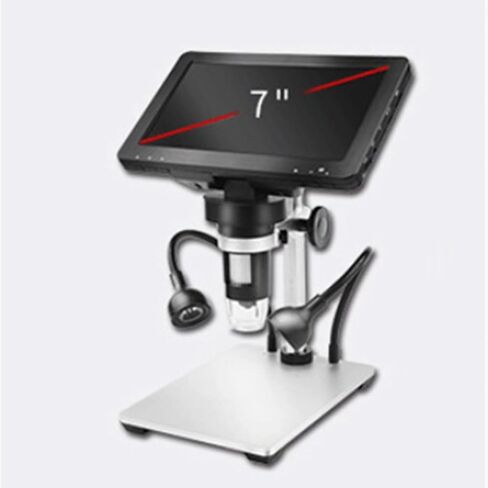 USB Microscope, Microscope 1200X 7 LCD Display Digital LED Video with Metal Lifting Stand Repair in Kuwait