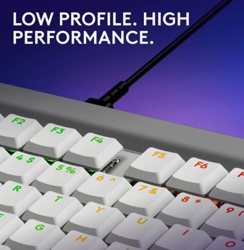 Logitech G515 TKL Wired Low Profile Gaming Keyboard - White (Renewed) in Kuwait