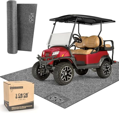 Golf Cart Premium Garage Floor Mat-Waterproof Anti-Slip Thickened Mat for Golf Cart Motorcycle Mower ATV UTV Parking Mat-106'' x 59'' in Kuwait
