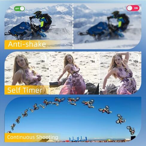 WGM 5K Digital Camera,68MP Cameras for Photography,with 16X Zoom Anti-Shake,32GB Card & Flash,Compact Portable Cameras,for Teens Adult Beginner(Black) in Saudi Arabia