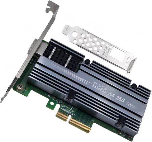 بطاقة شبكة بمنفذ بصري واحد 25 جيجا PCIE-3.0 X4 فتحة تدعم مقهى الإنترنت بدون أقراص PXE متوافق مع MCX4111A-ACAT 5G بطاقة شبكة بمنفذ واحد in Kuwait