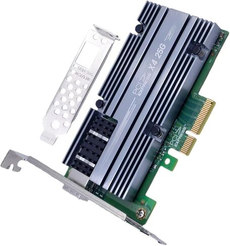 بطاقة شبكة بمنفذ بصري واحد 25 جيجا PCIE-3.0 X4 فتحة تدعم مقهى الإنترنت بدون أقراص PXE متوافق مع MCX4111A-ACAT 5G بطاقة شبكة بمنفذ واحد in Kuwait