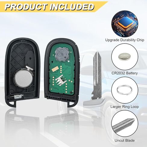 Vurkcy Key Fob Replacement for 2011-2020 Dodge Journey/ 11-18 Charger Chrysler 300/15-18 Challenger/ 15-19 Hellcat Car Keyless Entry Remote Control, M3N-40821302, M3N40821302, 3-Btn in Kuwait
