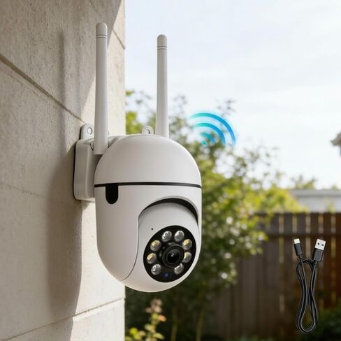 كاميرا مراقبة WLAN 2.4 جيجا هرتز عموم إمالة للرؤية الليلية في الهواء الطلق هوائي مزدوج للمنزل الشرفة المرآب ساحة التغطية عرض التطبيق عن بعد in Kuwait