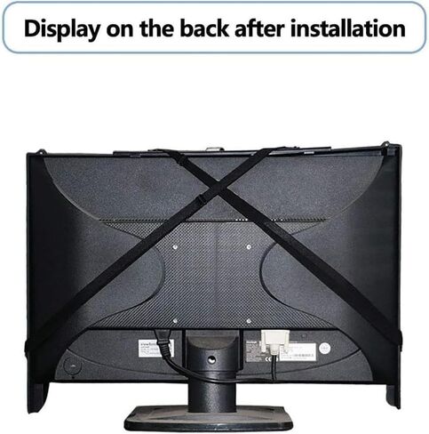 27 Inch Monitor Hood Sunshade, Adjustable All-Side Coverage Screen Sun Visor, Anti-Glare Light Blocking Cover for 17-27 Inch Desktop Monitor in Kuwait