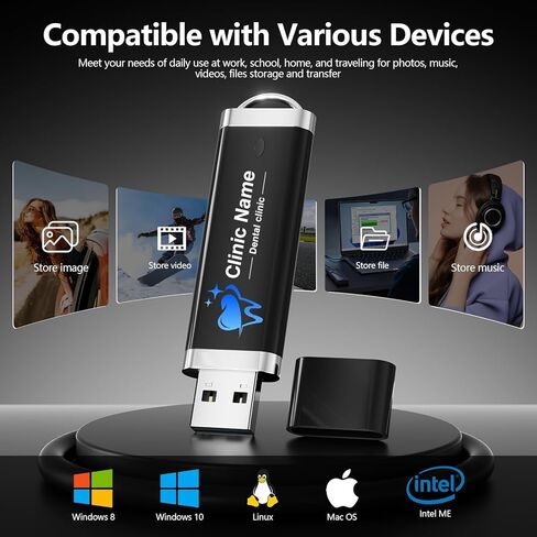محرك أقراص فلاش USB 2.0 ترويجي مخصص سعة 8 جيجابايت و10 قطع، محركات أقراص صغيرة مخصصة مجمعة، محفورة أو مطبوعة النص والشعار الخاص بك على أعواد الذاكرة مزدوجة الجوانب للمكتب/المدرسة/الشركة/التصوير الفوتوغرافي in Kuwait