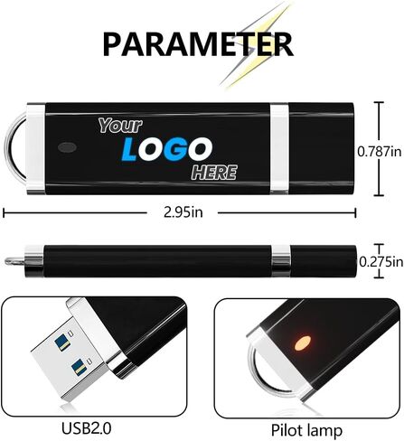 محرك أقراص فلاش USB 2.0 ترويجي مخصص سعة 8 جيجابايت و10 قطع، محركات أقراص صغيرة مخصصة مجمعة، محفورة أو مطبوعة النص والشعار الخاص بك على أعواد الذاكرة مزدوجة الجوانب للمكتب/المدرسة/الشركة/التصوير الفوتوغرافي in Kuwait