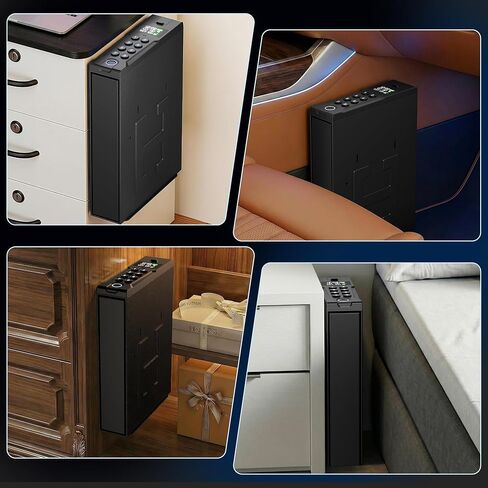 Biometric Gun Safe for Handgun, Fingerprint Handgun Safe for Home, 0.2S Quick Access Pistol Case with APP Control, Digital Keypad and LCD Display, Hand Gun Case for Nightstand, Bedside in Kuwait