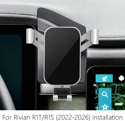 حامل هاتف السيارة لـ Rivian R1S R1T 2022 2023 2024 2025 2026 ملحقات السيارات الداخلية أفضل الهواتف المحمولة جبل الهاتف المحمول مهد المحمول شحن الملاحة قوس حامل الشاشة الملحقات in Kuwait