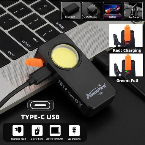 ALONEFIRE PL600 COB كليب على ضوء التمريض حر اليدين شارة ضوء للتحول الليلي الرعاية الصحية USB C قابلة للشحن in Kuwait