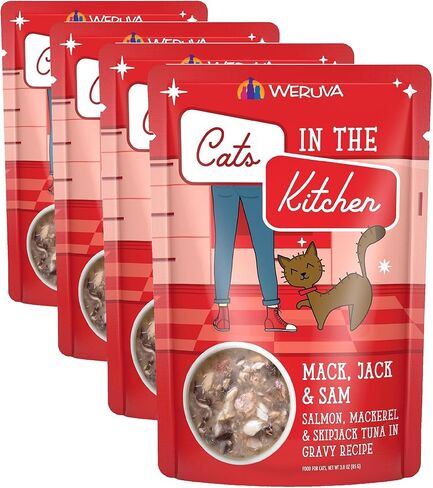 Weruva Cats in the Kitchen, The Coolsville Catch! Variety Pack, 3.2oz Can (Pack of 12) in Saudi Arabia