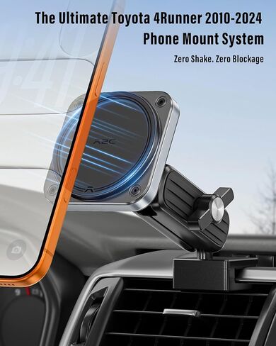حامل هاتف مغناطيسي APPS2Car لسيارة Toyota 4Runner 2010-2024، حامل هاتف بفتحة تهوية معدنية CNC، 20 مغناطيس، ذراع قابل للتعديل 360 درجة، متوافق مع MagSafe وجميع الهواتف الذكية in Kuwait