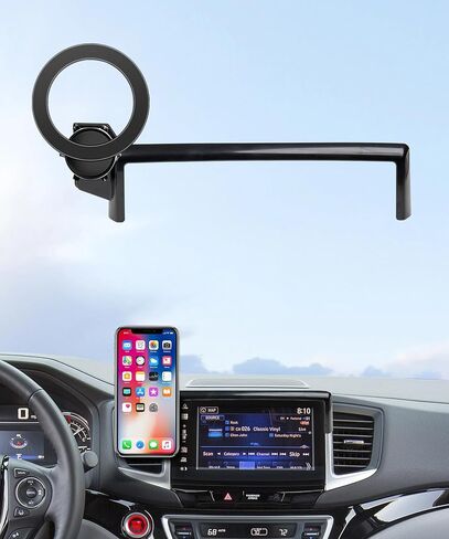 Car Phone Holder for 2016-2020 Honda Pilot/2019-2020 Passport/2017-2020 Ridgeline Accessories 5/8-Inch Screen Fixed Clip, 360° Rotation Phone Mount Compatible with MagSafe in Kuwait