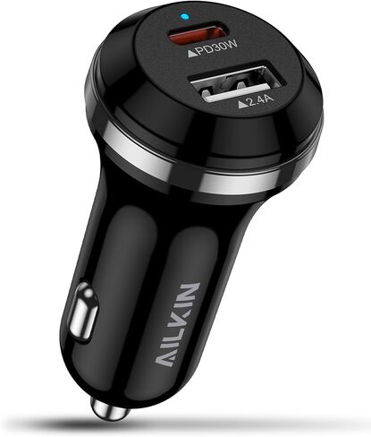 Pixel Car Charger 30W PD Fast Charging, Cigarette Lighter Adapter Type C with 2.4A Port, Dual Port Car Charger USB C Fast Charge for Android Google Pixel Samsung Galaxy iPhone iPad Cargador Para Carro in Kuwait