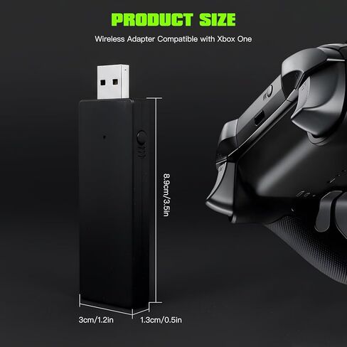 Wireless Gaming Adapter for Xbox One Controllers - Connect to Windows PC, Laptop, or Tablet in Kuwait