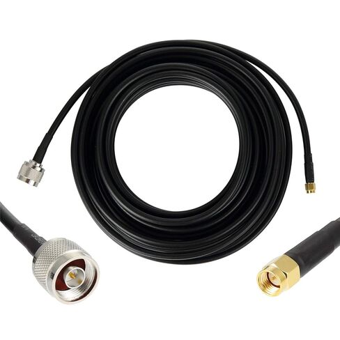 10ft N Male to SMA Male Cable, SMA to N Cable 50 ohm Ultra Low Loss KMR240 Coaxial Cable for WiFi Router, GPS Receiver, Antenna, Signal Booster Use in Saudi Arabia