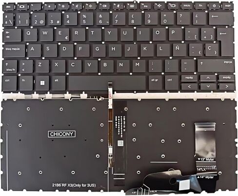 لوحة مفاتيح بديلة للكمبيوتر المحمول باللغة الإسبانية اللاتينية لجهاز HP Elitebook 840 G9 845 G9 840 G10,830 G9 830 G10,1040 G9 G10 Zbook Firefly14 G9 G10 Series لوحة مفاتيح الكمبيوتر المحمول/الخلفية in Kuwait
