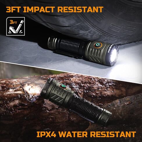 EverBrite 2000LM Rechargeable LED Flashlight, Super Bright Pocket EDC Flashlight with Magnetic Base, 6 Modes & Memory Function, Waterproof Aluminum Flash Light for Camping, Emergency, Power Outage in Kuwait