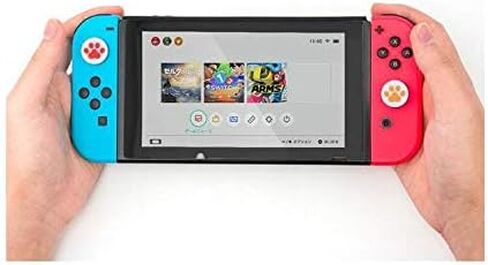 غطاء غطاء عصا الإبهام التناظرية من السيليكون عصا الإبهام لجهاز تحكم Switch NS JoyCon/Switch Lite (وردي-أزرق فاتح) in Kuwait